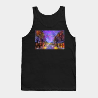 Church Street, Burlington, Vermont USA Impressionist Painting Tank Top